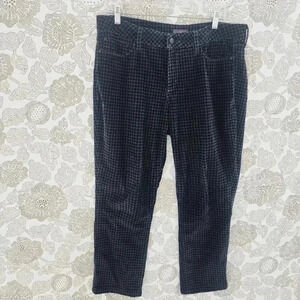 NYDJ Corduroy Plaid Legging Women's Pants Navy blue 10